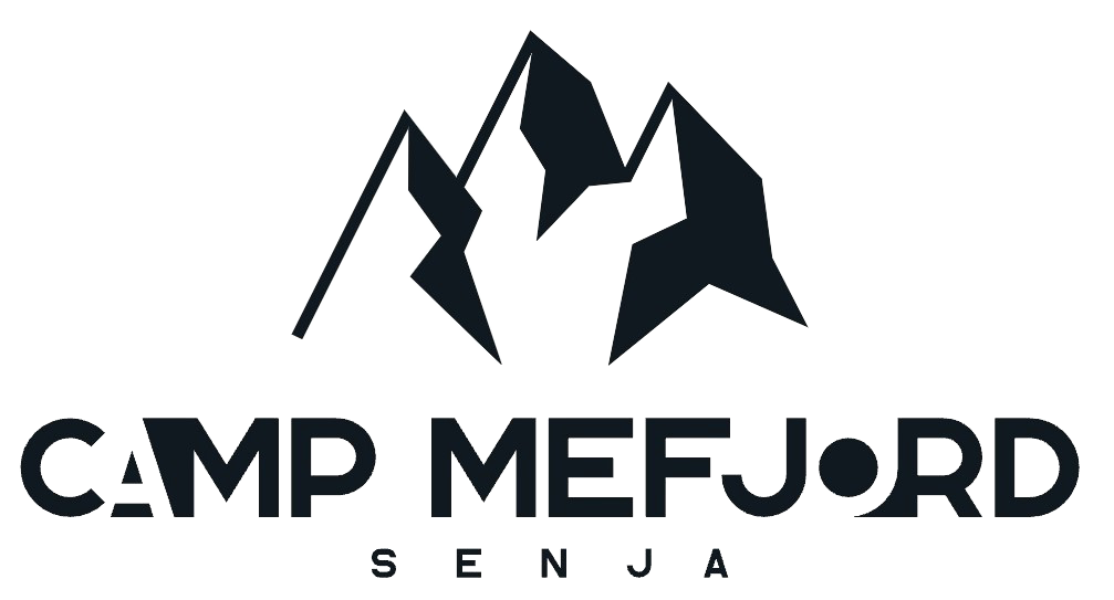 Logo til Camp Mefjord, farget og transparent bakgrunn